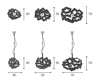 FRACTAL HANGING LAMP CLOUD