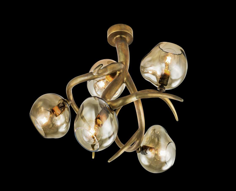 ersa chandelier-ERSACP80BRBUR-GLBRO